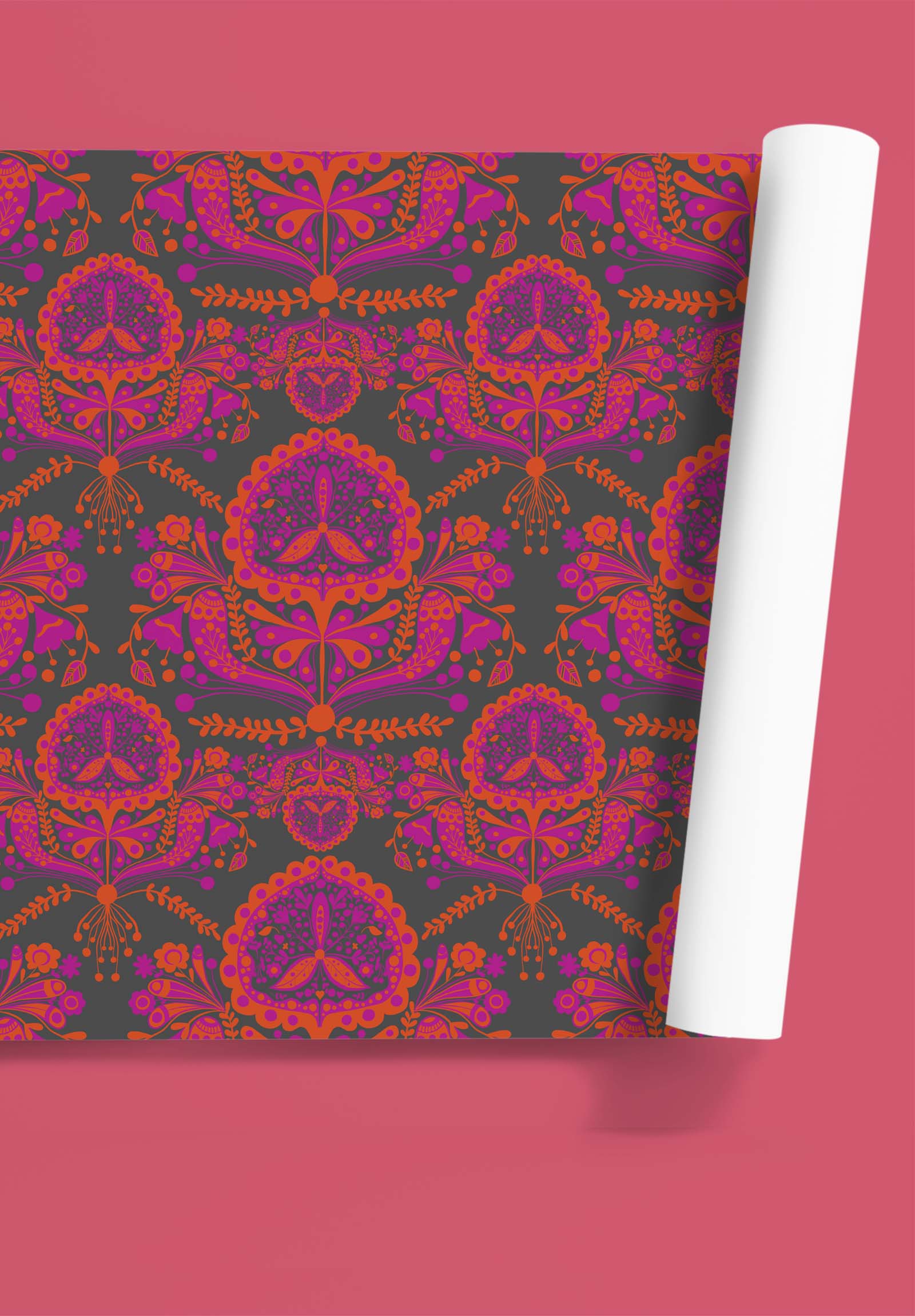 Dark Hot Pink Wrapping Paper